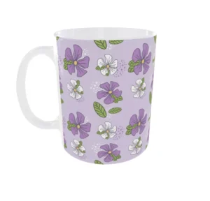 ماگ طرح گل بنفشه